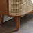 Scandinavian-style rattan storage shoe cabinet