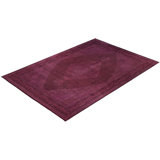 Overdyed Hand-Knotted Wool Modern-Contemporary Purple Area Rug 9' 10" x 14' 1"
