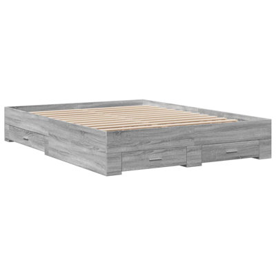 Vidaxl Bed Frame With Drawers Engineered Wood