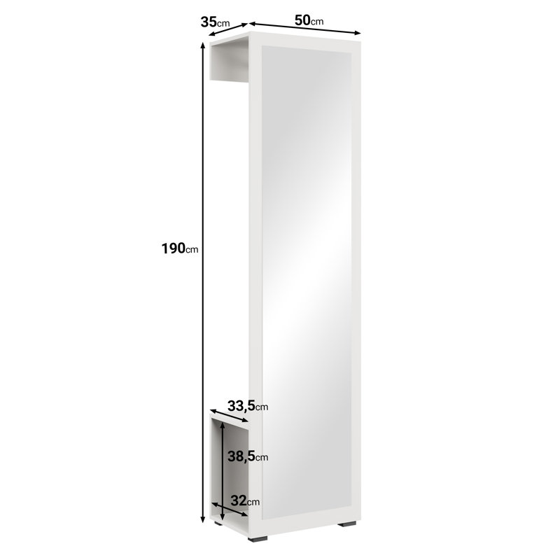 Temia Hall Tree 50cm Wide, White