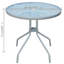 Round Glass Outdoor with Umbrella Hole Coffee Table - 80 cm W 80 cm D-601122439