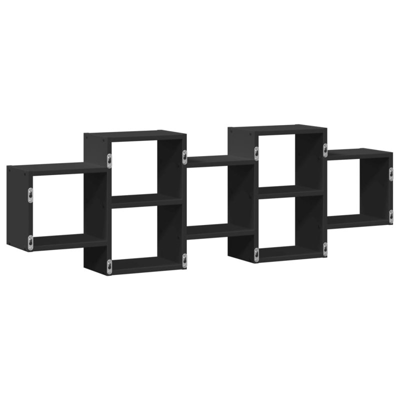Roakes Floating Shelf, 42cm H x 129cm W x 18cm, Black