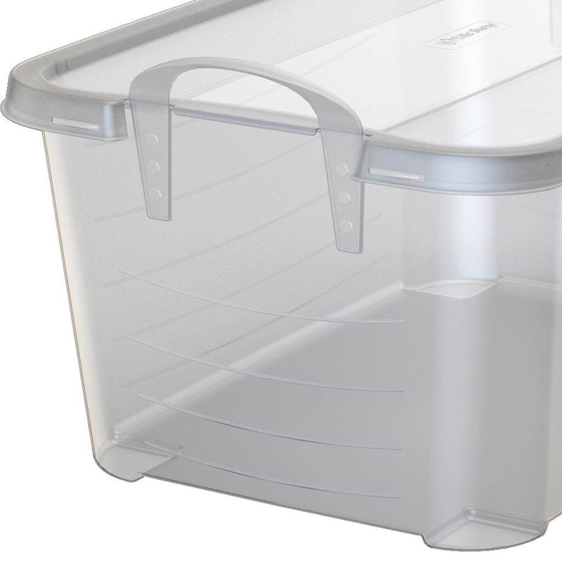 Life Story 55 Quart Stackable Storage Bin, Light Duty Container, Clear, 24 Pack, 55