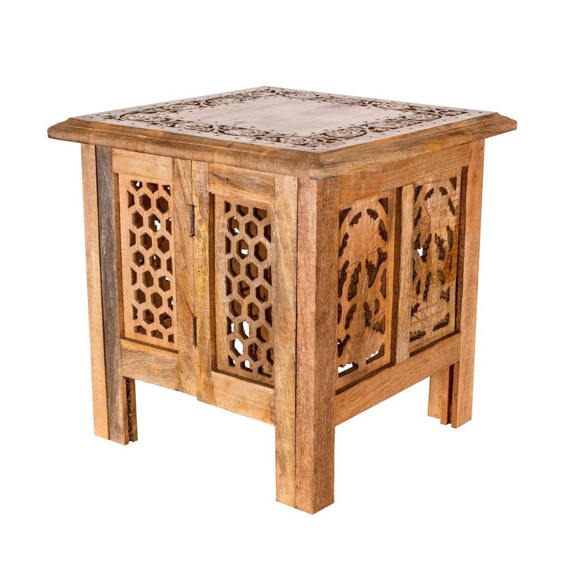 Abbey End Table, 39cm H x 38cm W x 38cm D, Pine