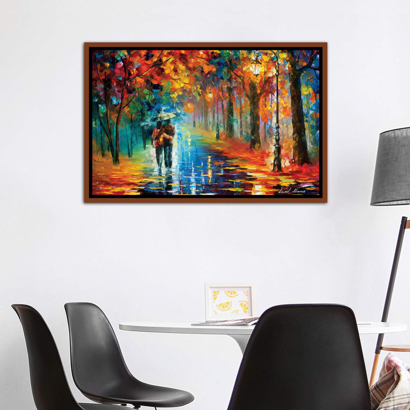 «Autumn Hug» par Leonid Afremov, reproduction d'art sur toile tendue, H 40 po x l 60 po, Toile encadrée