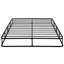 Sommier pour très grand lit, structure en métal noir, tissu texturé, support à 12 lattes, hauteur de 8,5 po, méthode d'assemblage facile avec base et housse, hauteur, profondeur, 700 lb