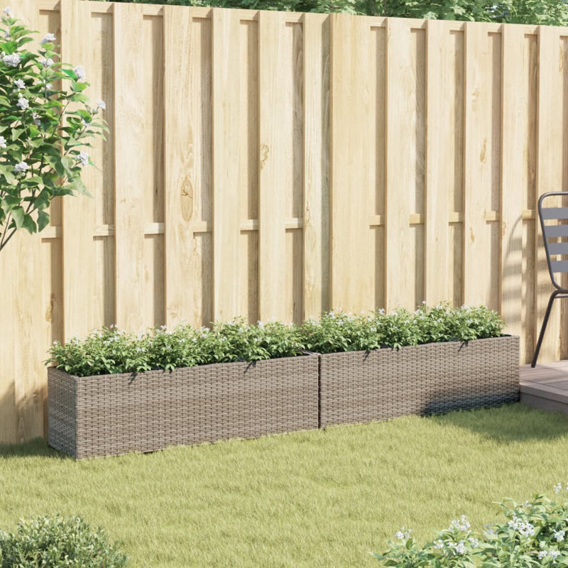 Planter Box, Grey, 32cm H x 105cm W x 30cm D