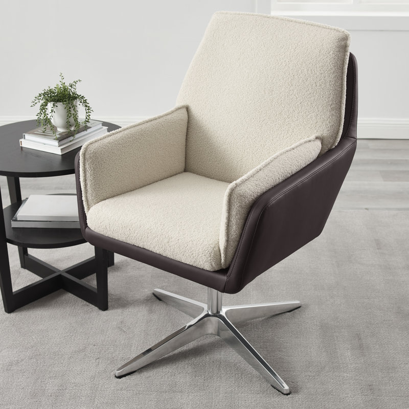 Deadra Swivel Accent Chair, Brown
