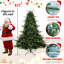 Arbre de Noël pleine forme 9 pi avec 3451 pointes - aiguilles mixtes en PE / PVC, base large pour les grands espaces, structure à charnières pour une installation facile, support en métal pour un soutien solide *-1408815315