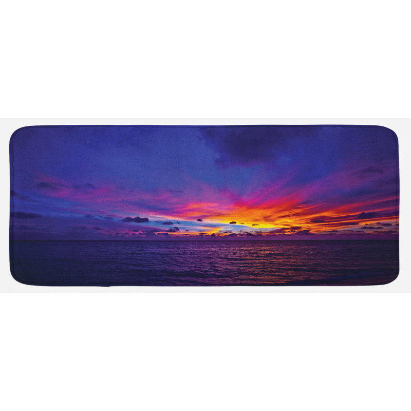 Coastal Polyester Kitchen Mat