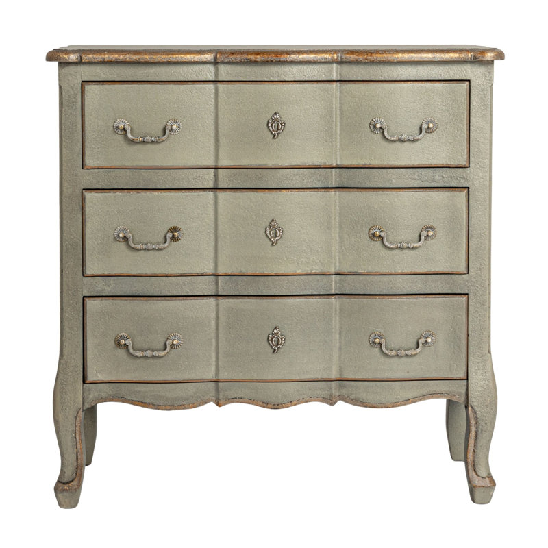Commode en bois, Gris patiné