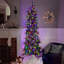 Carmel Slim Green Pine Trees Artificial Christmas Tree with 550 with Colored and White LED String Lights-380170527