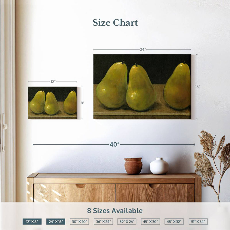 Yarlin Pear Study, 16" H x 24" W
