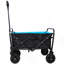 Mini chariot de plage pliable de jardinage de chariot (noir + bleu)-128815587-128815589