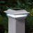 Imperial Solar Powered Integrated LED Aluminium 4 in. x 4 in. Fence Post Cap Light with Base Adapter Included-9809741-78608414