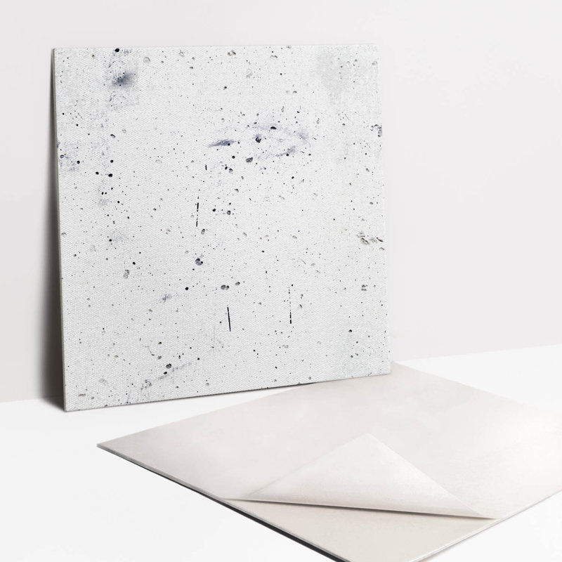 Self Adhesive Vinyl Splashback Tiles Sticker Peel Stick set 9 pieces 30x30 cm Raw concrete texture