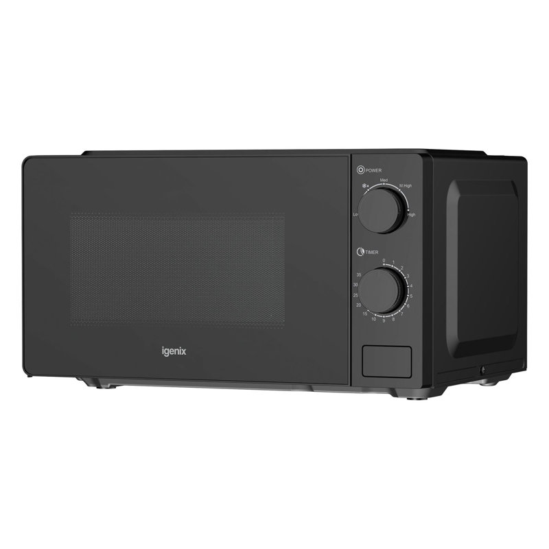 Igenix 44.4cm 0.02m³ L 700W - Watt Recirculating Countertop Microwave, Black
