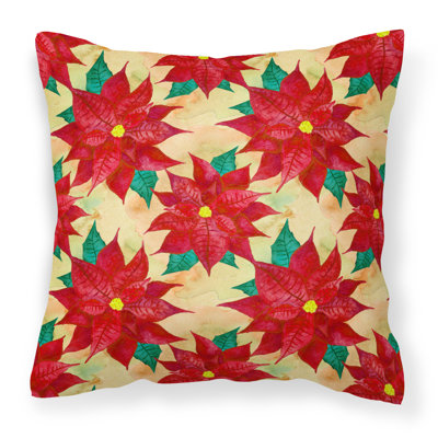 Coussin décoratif d’extérieur poinsetta christmas