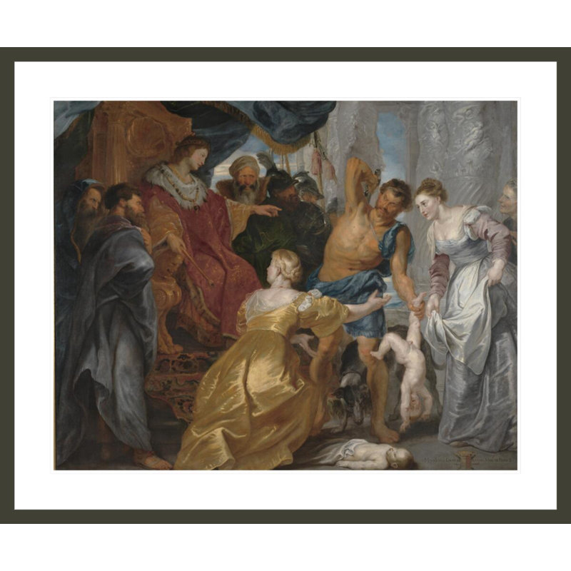 «The Judgement of Solomon» par Peter Paul Rubens, impression giclée encadrée, H 33,5 po x l 40,12 po