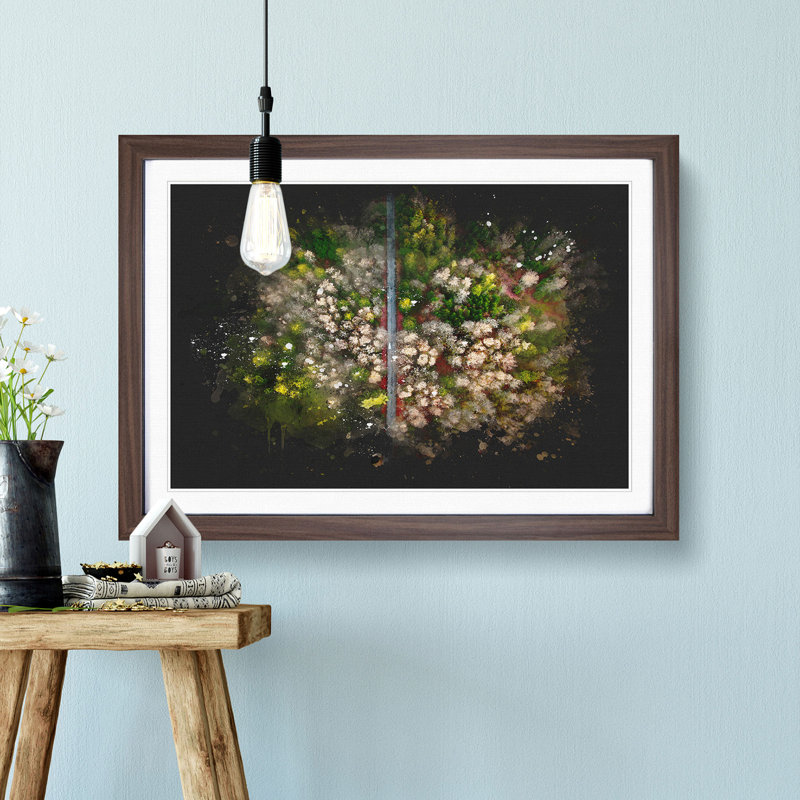 Separating The Forest - Picture Frame Graphic Art, Walnut Framed, 45cm H x 63cm W x 2cm D