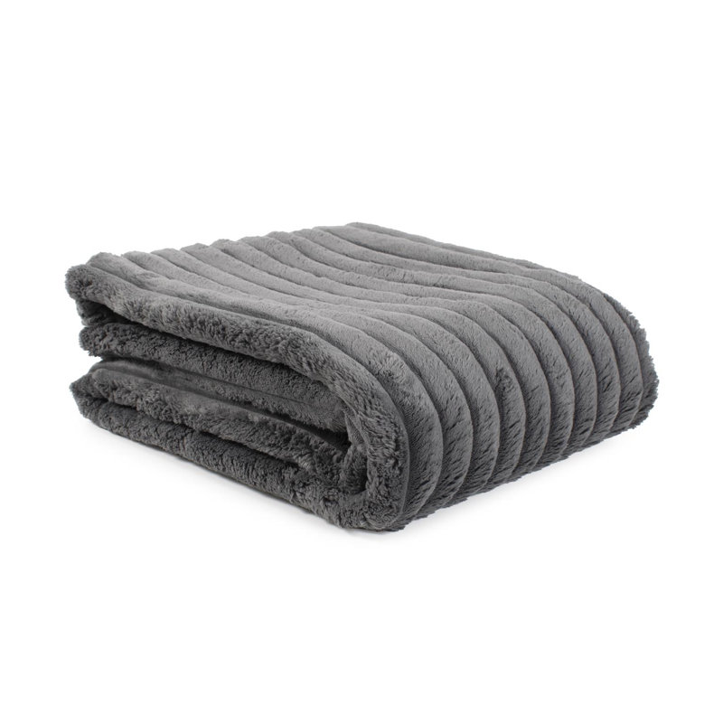 Jeté Shar Pei gris anthracite, Gris