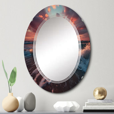 Stourbirdge - Miroir mural paysager ovale