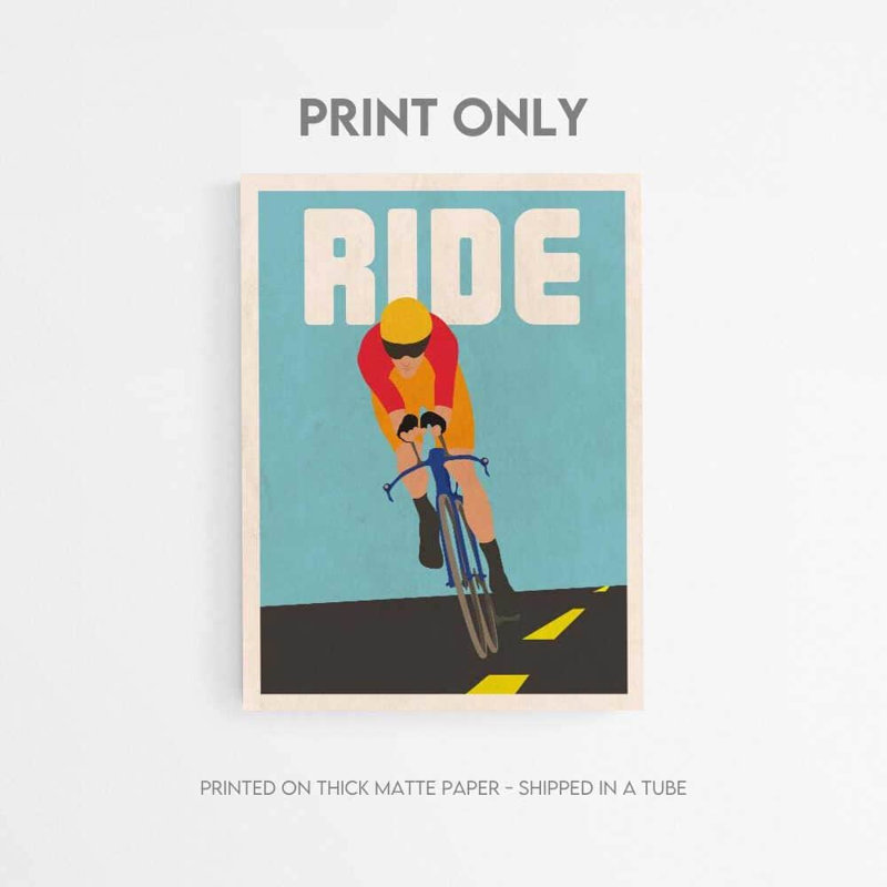 «Cycling Wall Art», impression sur toile «Cyclisme sur route», H 24 po x l 32 po, Tanné, Tanné, Ne s’applique pas