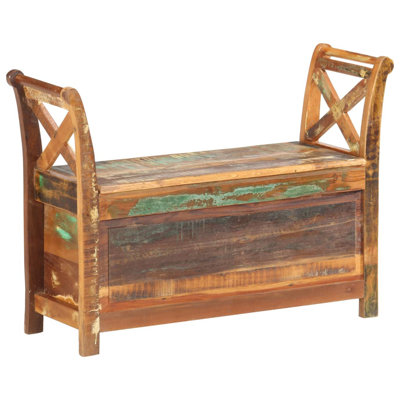 Hall Bench 40.6"x13"x28.3" Solid Mango Wood