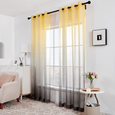 Javia Sheer Curtain Single Panel