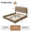 Base de lit plateforme Manfrid, collection Cloud avec revêtement Boucle et tête de lit arrondie, pied de lit épaissi-1071086347-1061697066