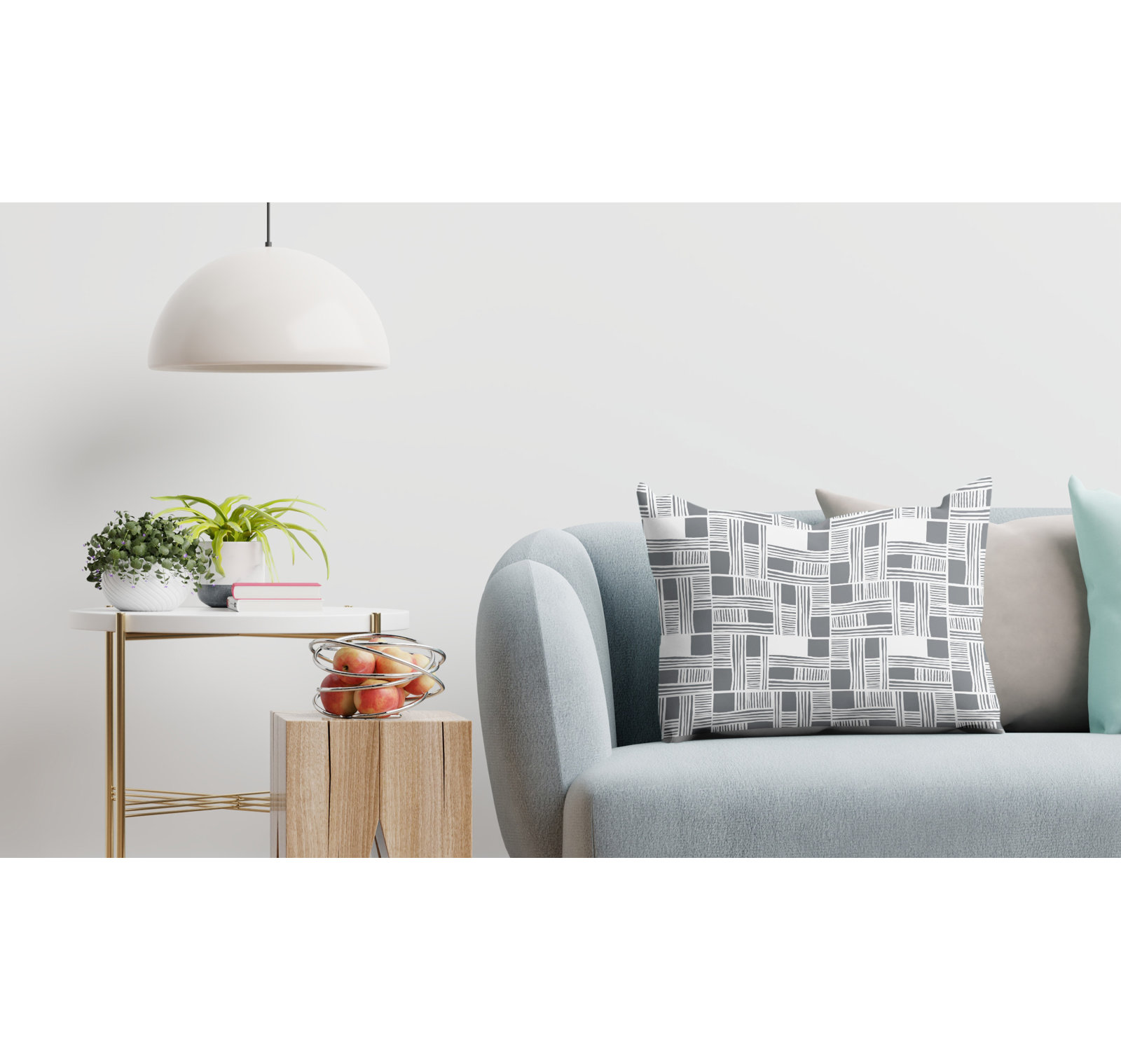 Kapri Indoor/Outdoor Throw Pillow, Gray, 14" x 20", Rectangle