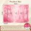 Papier peint auto-adhésif Peel and Stick, aquarelle rose, paysage de forêt, grands arbres, subtile brume, H 69 po x l 96 po pour chambre à coucher-607864237