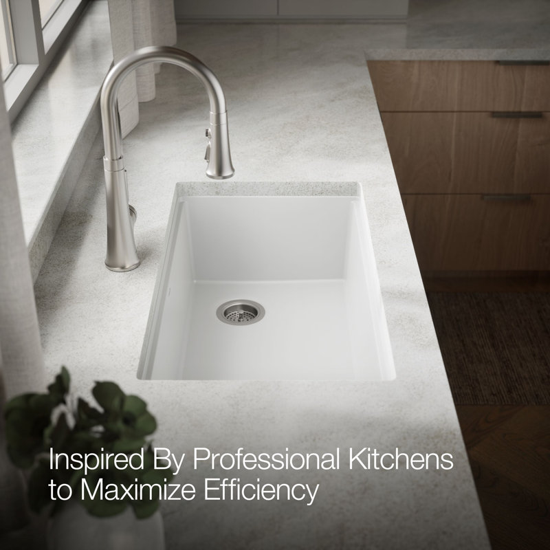 Billings 32-1/2 In. Undermount Single-Bowl Workstation Kitchen Sink, White