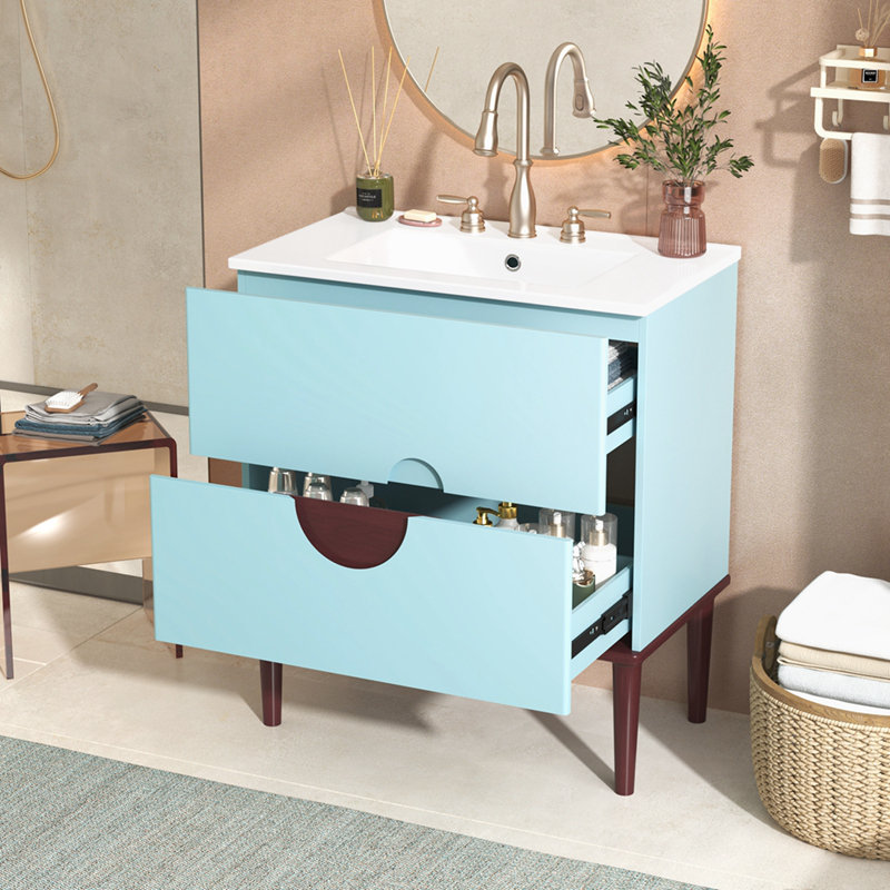 Ensemble de meuble-lavabo avec lavabo en céramique