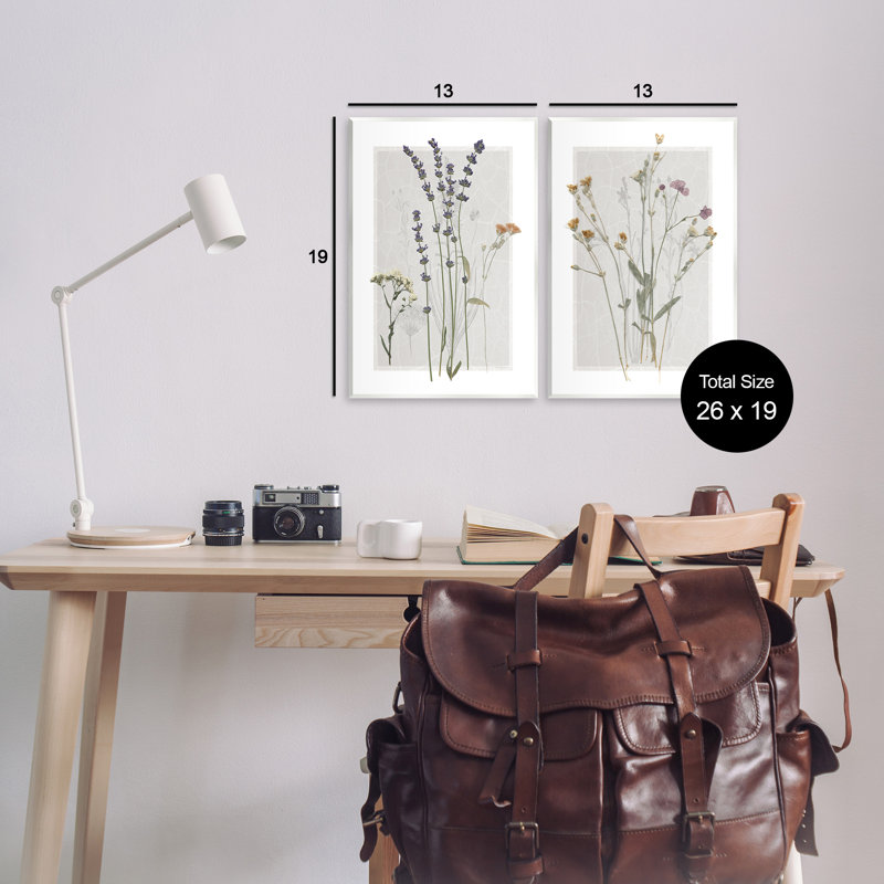 Delicate Wildflower, H 19 po x l 13 po x P 0,5 po