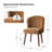 19" H Upholstered Dining Chairs with Solid Wood Legs-936040982-906354221