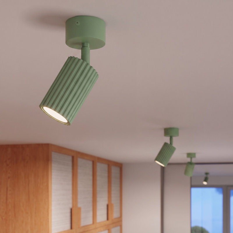 Karbon Aluminium Flush Mount, Sage, 7x7x18 cm