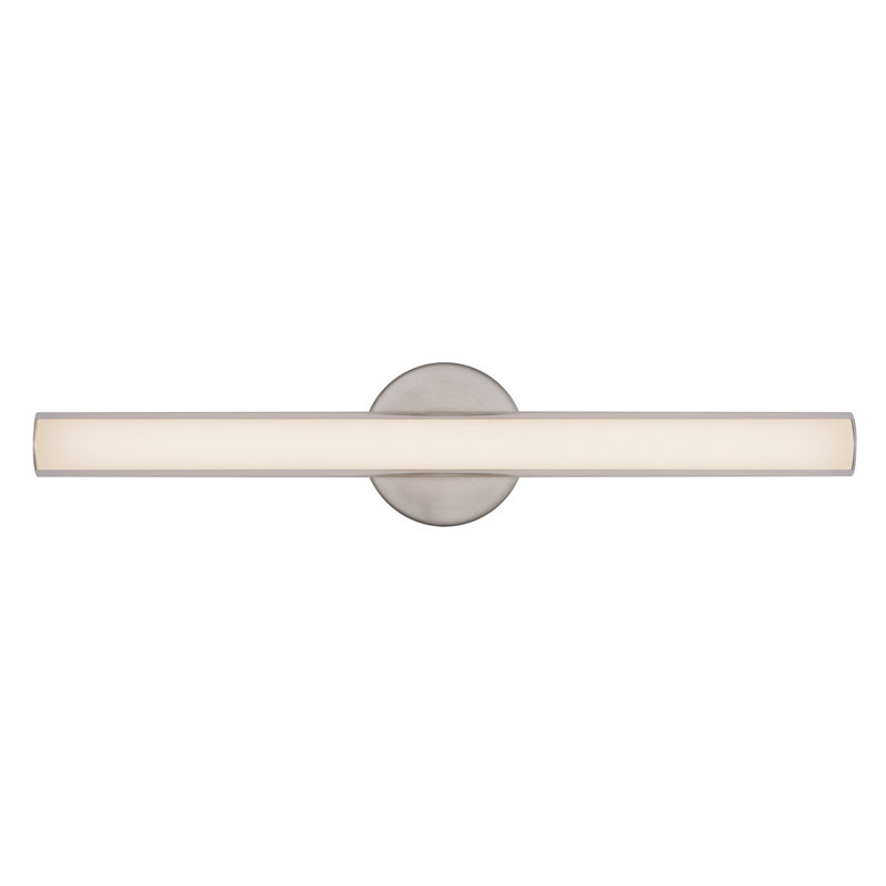 Tole 24-in Black dimmable LED Wall Sconce, Nickel