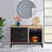 Porath Oak and Espresso Electric Fireplace with 1 Cabinet