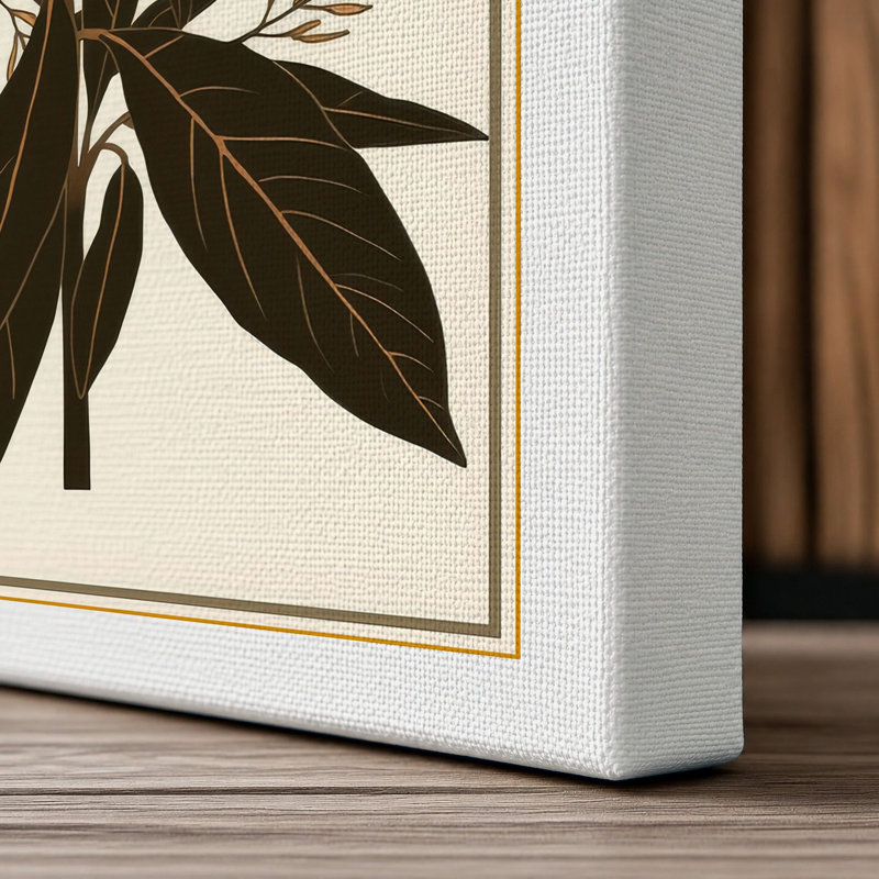 Moonlit Cherry Blossom Japandi - Wrapped Canvas, 18x12 - 45.7 x 30.5 cm, White Border