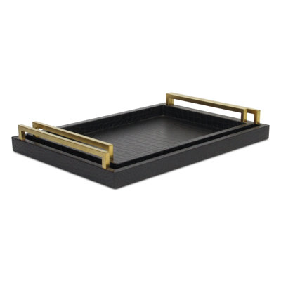 Cuir Baidy / plateau en similicuir - ensemble de 2