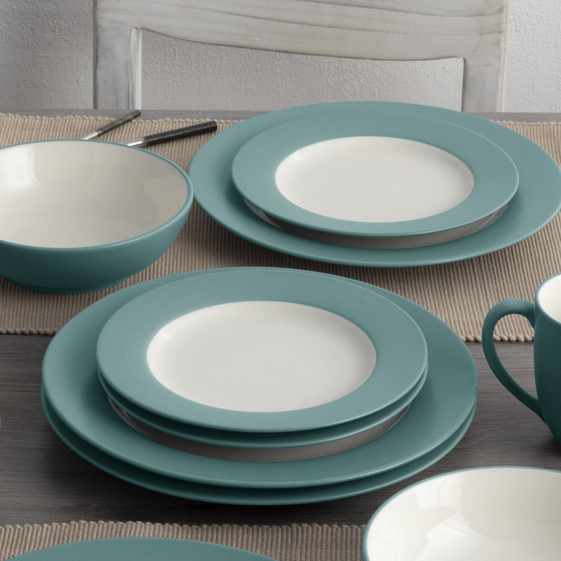 Noritake Colorwave Rim Dinner Plates, 11", Turquoise