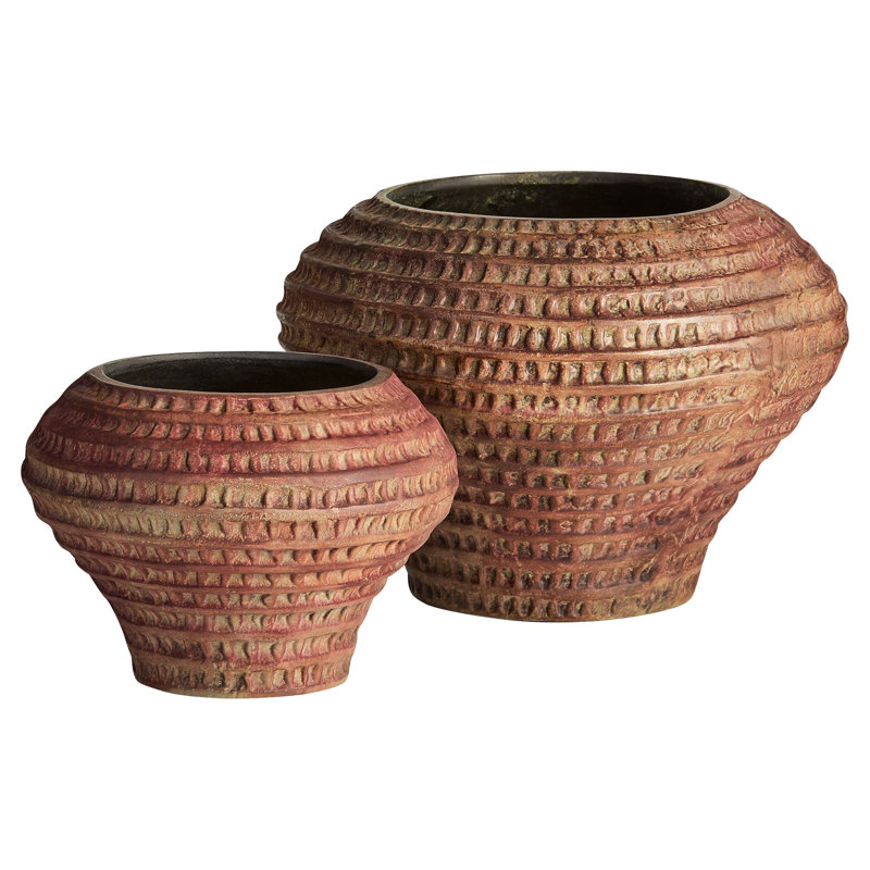 Yucca Handmade Ceramic / Porcelain Table Vase, 5.25" H x 7.25" W x 7.25" D