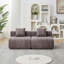 Canapé modulaire symétrique en chenille avec 2 coussins-1816312582
