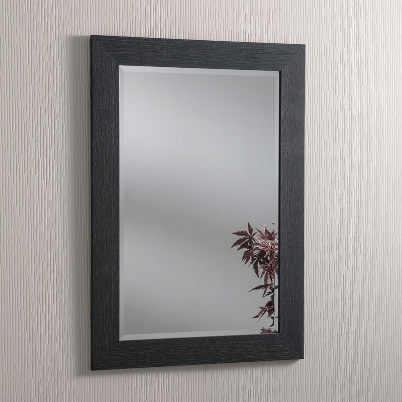 Nebraska Flat Wall Mirror, 169cm H x 77cm W, Black