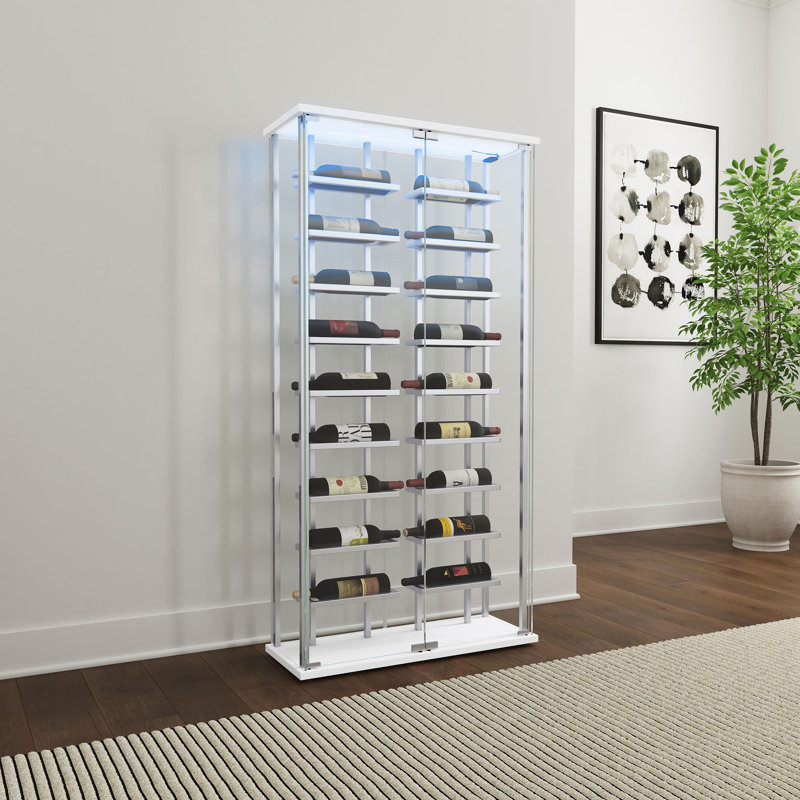 Armoire vitrée à vin en verre trempé Tristin