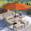 Parasol de marché en aluminium 9 pi avec manivelle et inclinaison Pacifica-1171970961