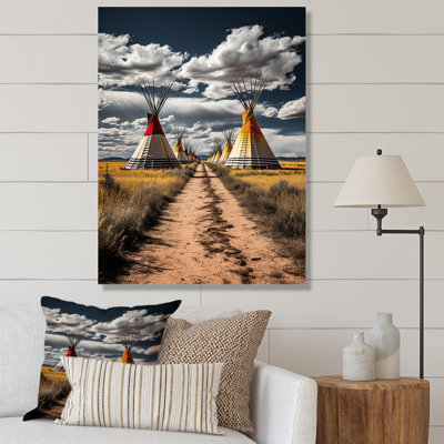 " Yellow Native Tipi Path To Spirituality I "