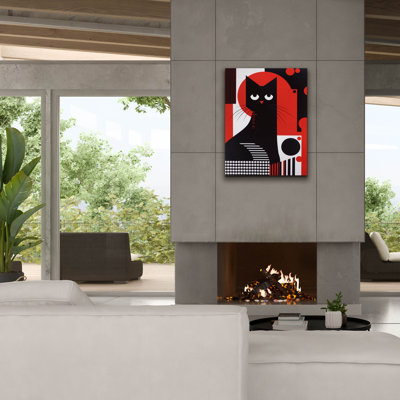 «The Abstract Cat» par Andreas Magnusson, art mural sur toile