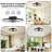 20" Black Ceiling Fan with Dimmable LED Light-2002732855
